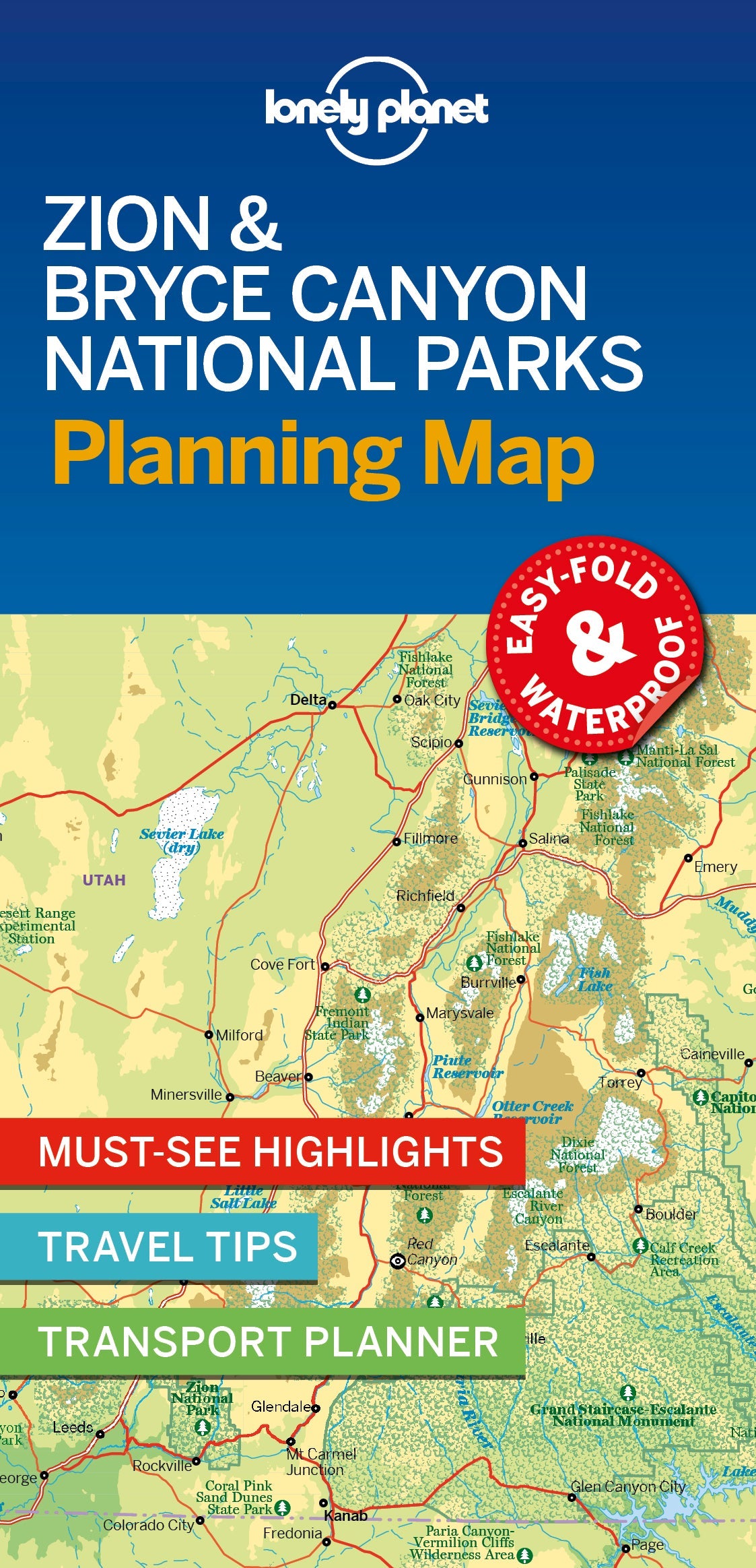 Zion & Bryce Canyon National Parks Planning Map